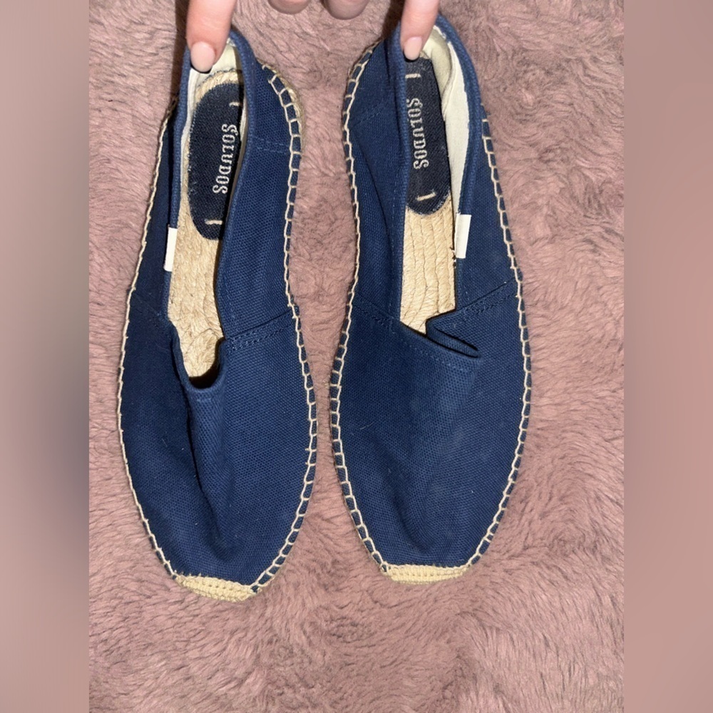 Soludos women’s espadrille blue slip on flats 9.5 vacation spring summer - Picture 4 of 11